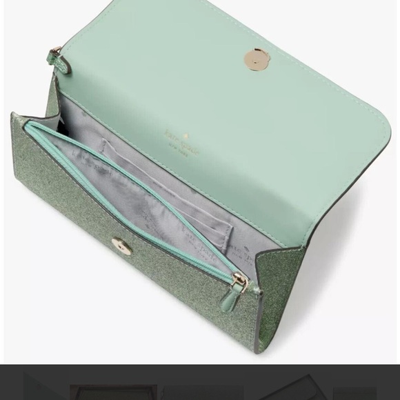 Kate Spade Green Glitter Wristlet - Picture 3 of 9